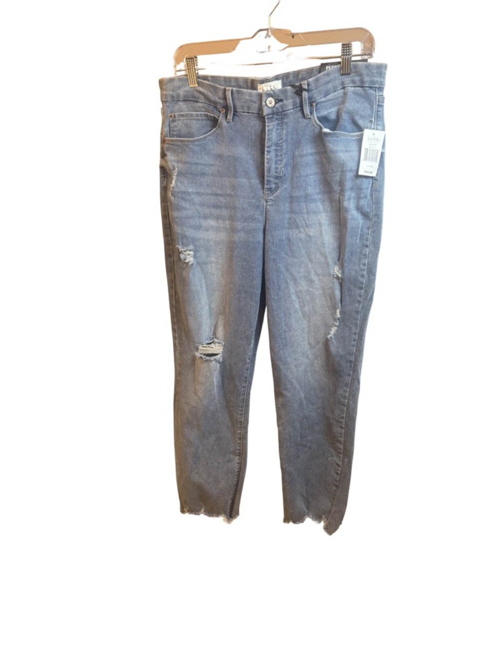 Nicole Miller NY High-Rise Slim Distressed Women's Jeans 14 New